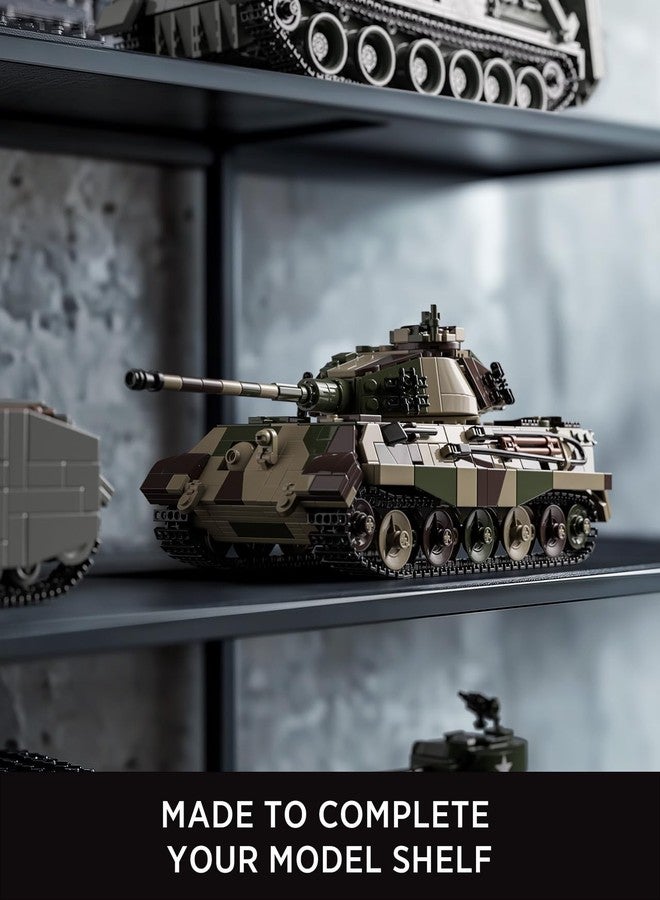 Nifeliz King Tiger Tank Building Set, WW2 Military Tank Model Toy for Adults, Collectible Army Display Piece and Gift for Enthusiasts (1,267 PCS, NF10315) - Image 5